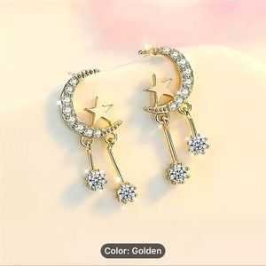 NWOT Moon and stars earrings